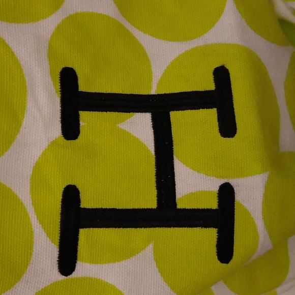 Embroidered Lime Green Polk-A-Dot Cotton Chef Kitchen Apron Cook Baker Chef - Picture 2 of 6